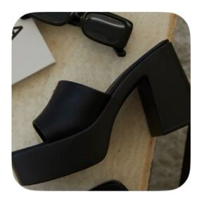 Miss Lola Black Mules Sleek Minimalist Design